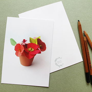Pot de fleurs - carte postale